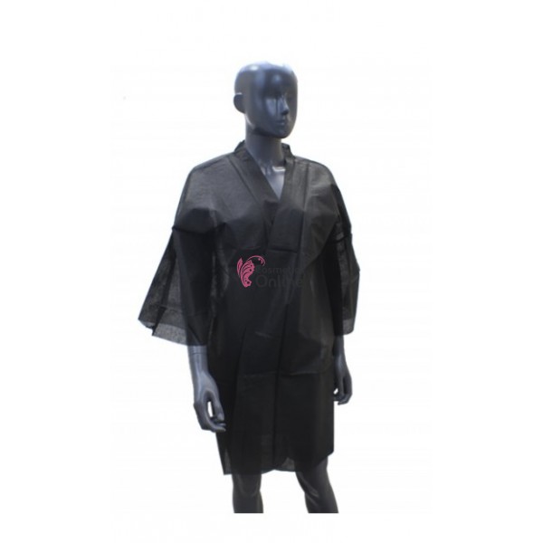Kimono negru uz cosmetic din TNT de unica folosinta Quickepil